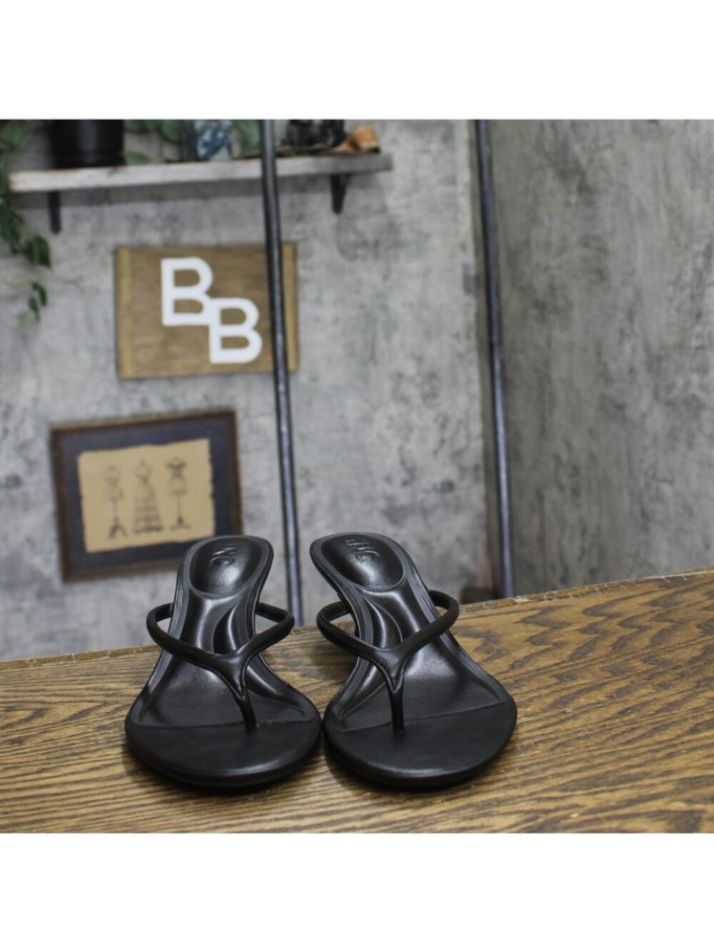 INC International Concepts Anniiee Slip-On Heel Thong Sandals Black 9M - Picture 3 of 8